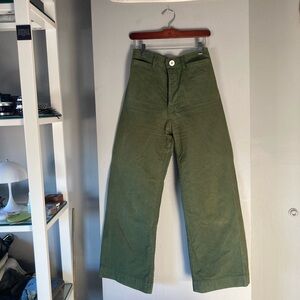 Green Wide-Leg Pants